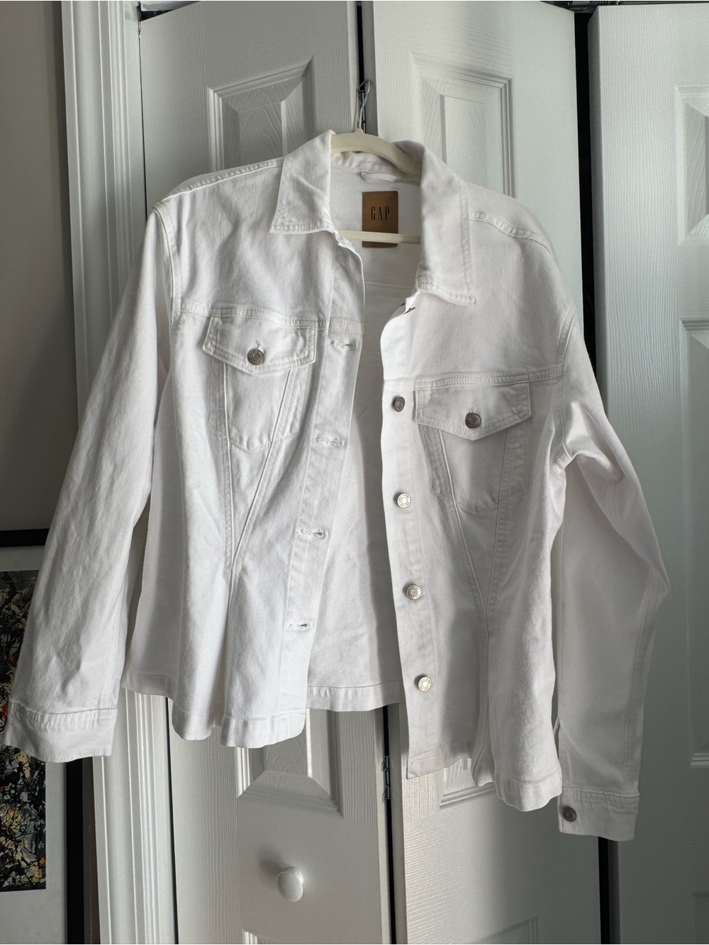 GAP White Denim Trucker Jacket